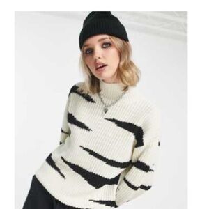 ASOS Black and White Striped Sweater